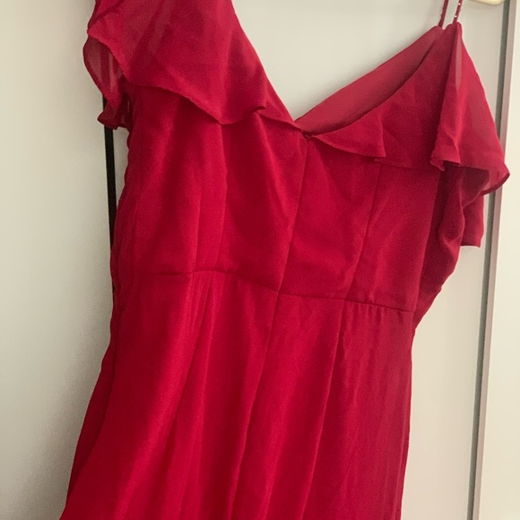 Elegant burgundy wedding bridesmaid dress - Picture 7 of 16